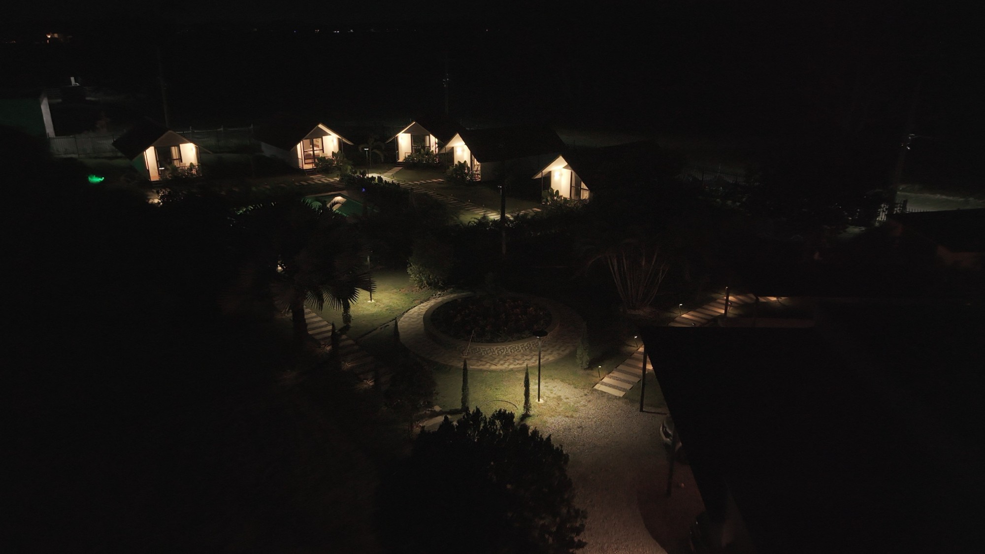 Vista aérea nocturna de ZULÚ